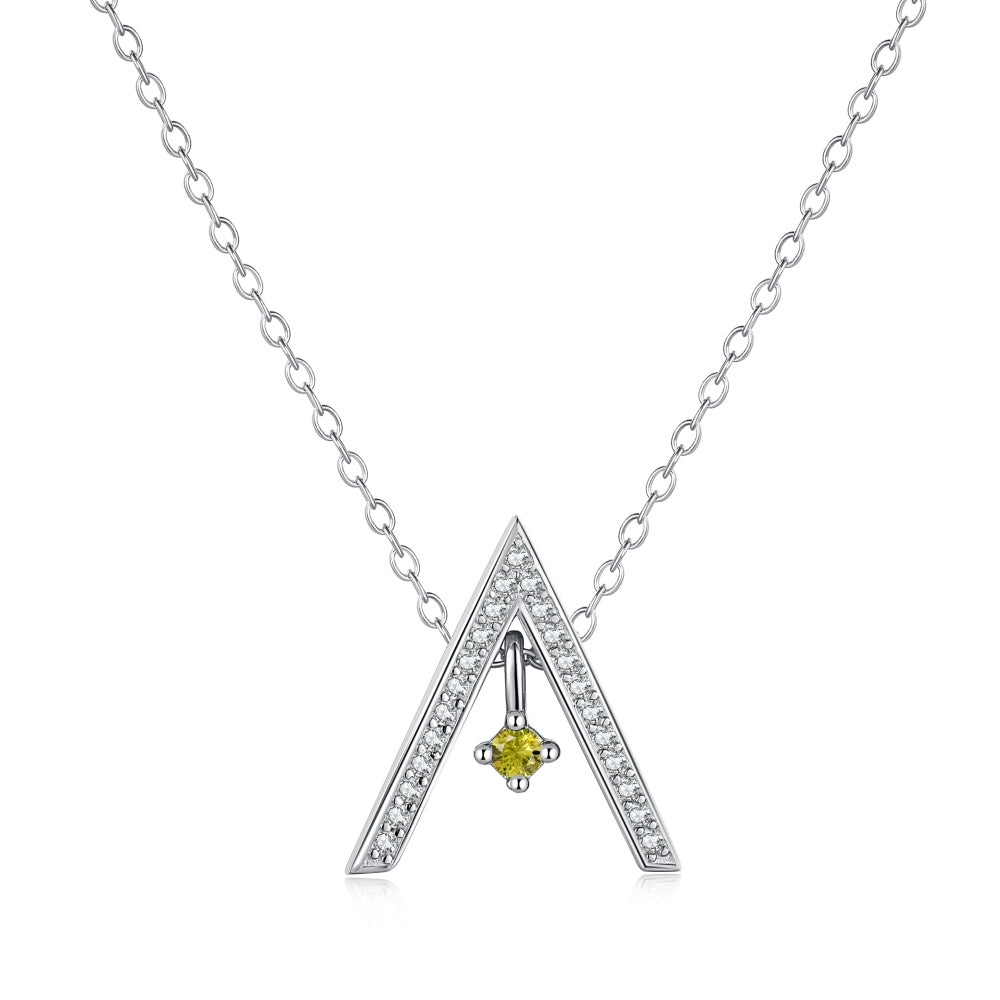 [AuraEcho]Sparkling "A" Shape Necklace