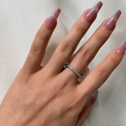 [AuraEcho]Delicate Sparkling Round Cut Daily Ring