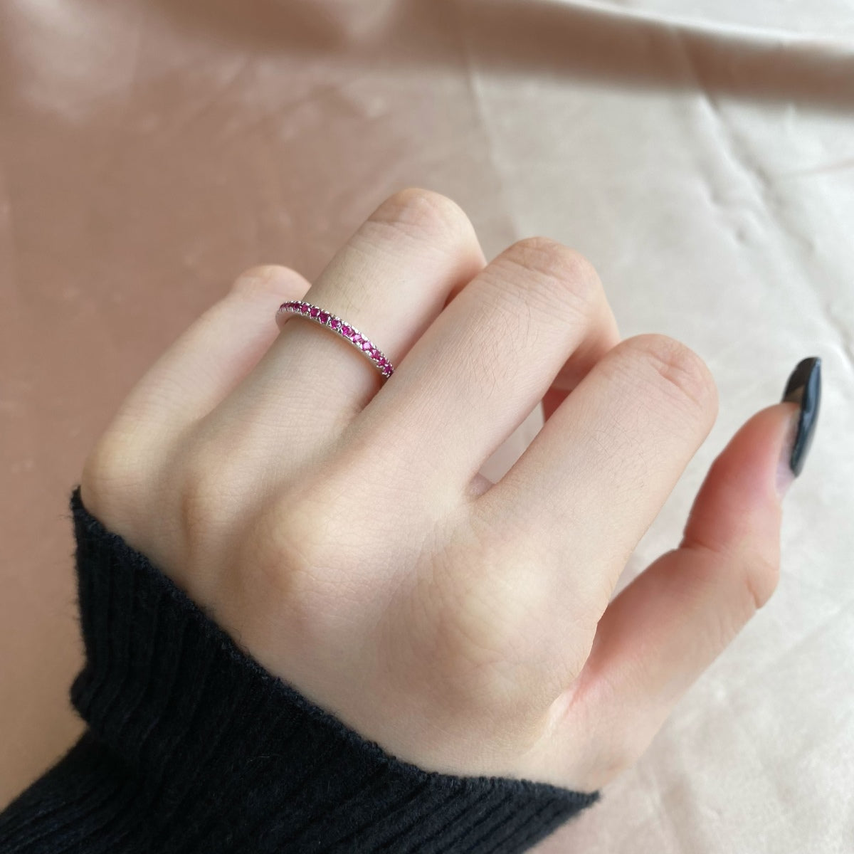 [AuraEcho]Delicate Sparkling Round Cut Daily Ring