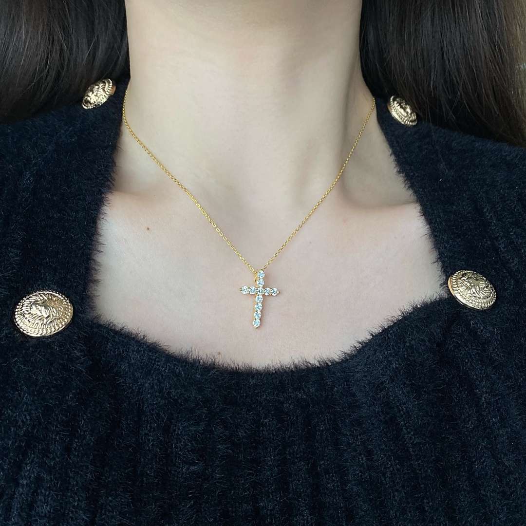 [AuraEcho]Unique Cross Shape Necklace