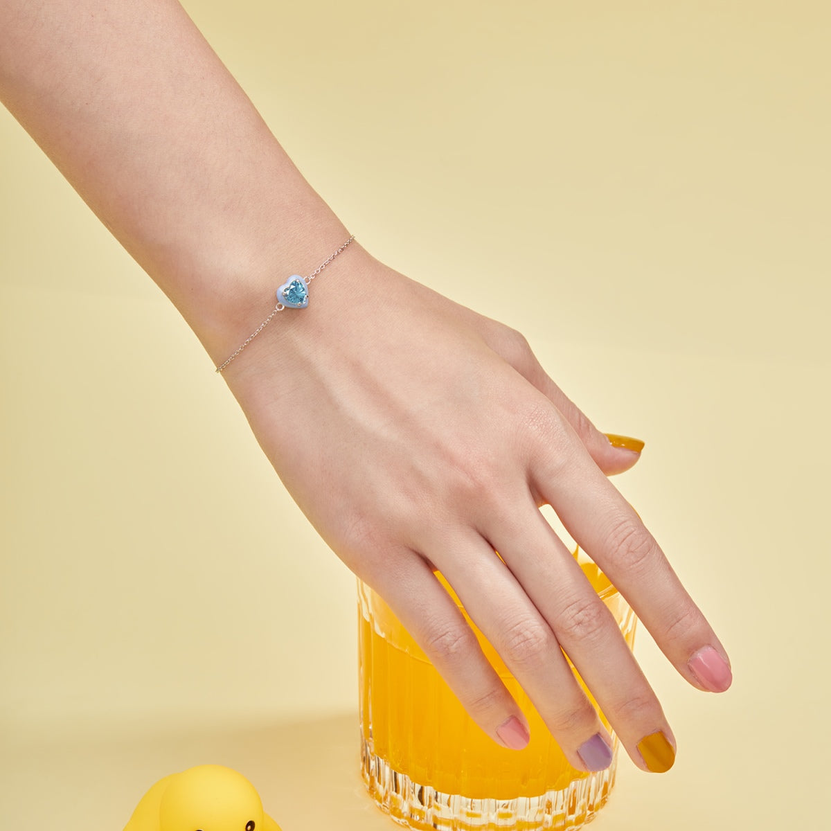 [AuraEcho]Sparkling Romantic Heart Shape Lover Bracelet