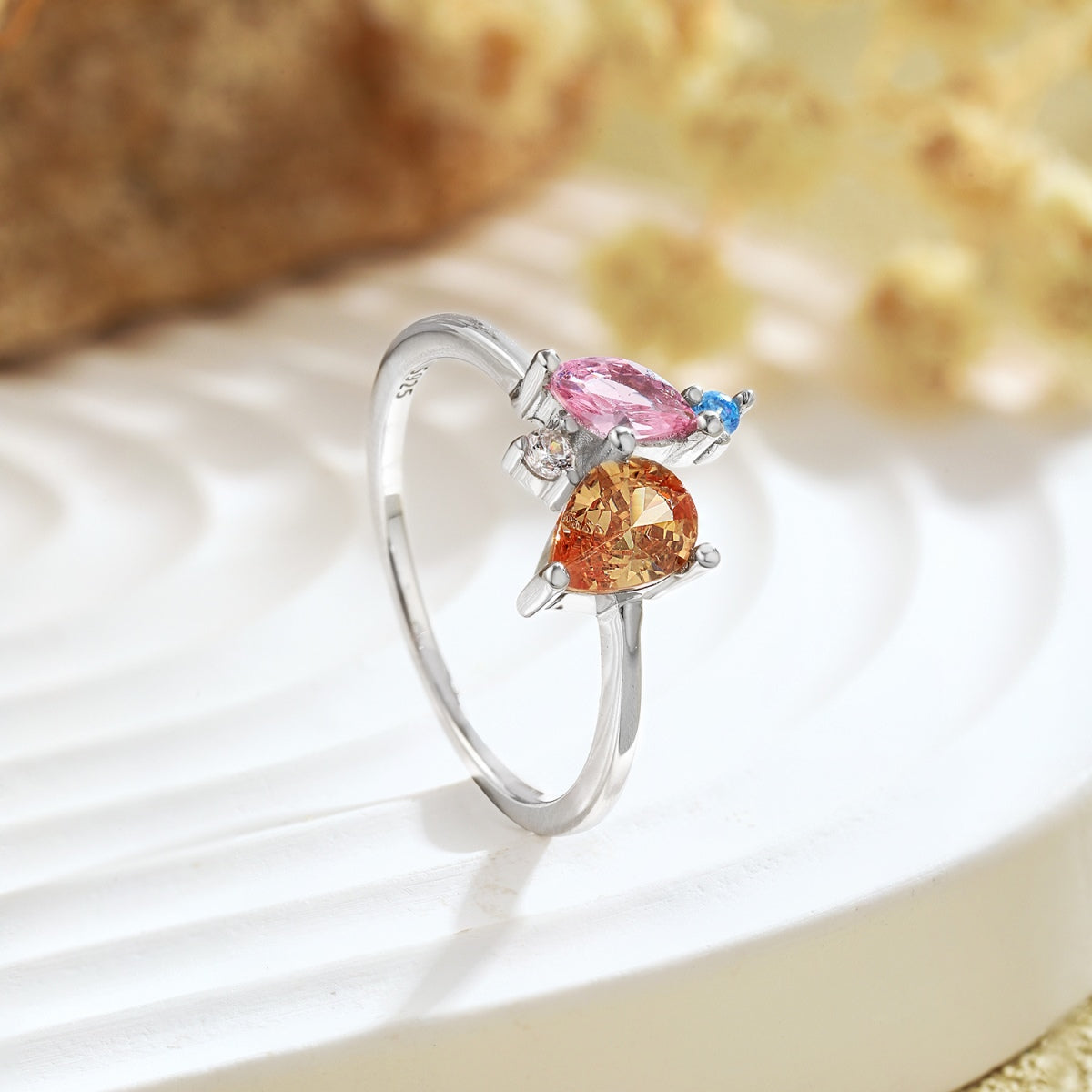 [AuraEcho]Radiant Colorful Multi Cut Daily Ring
