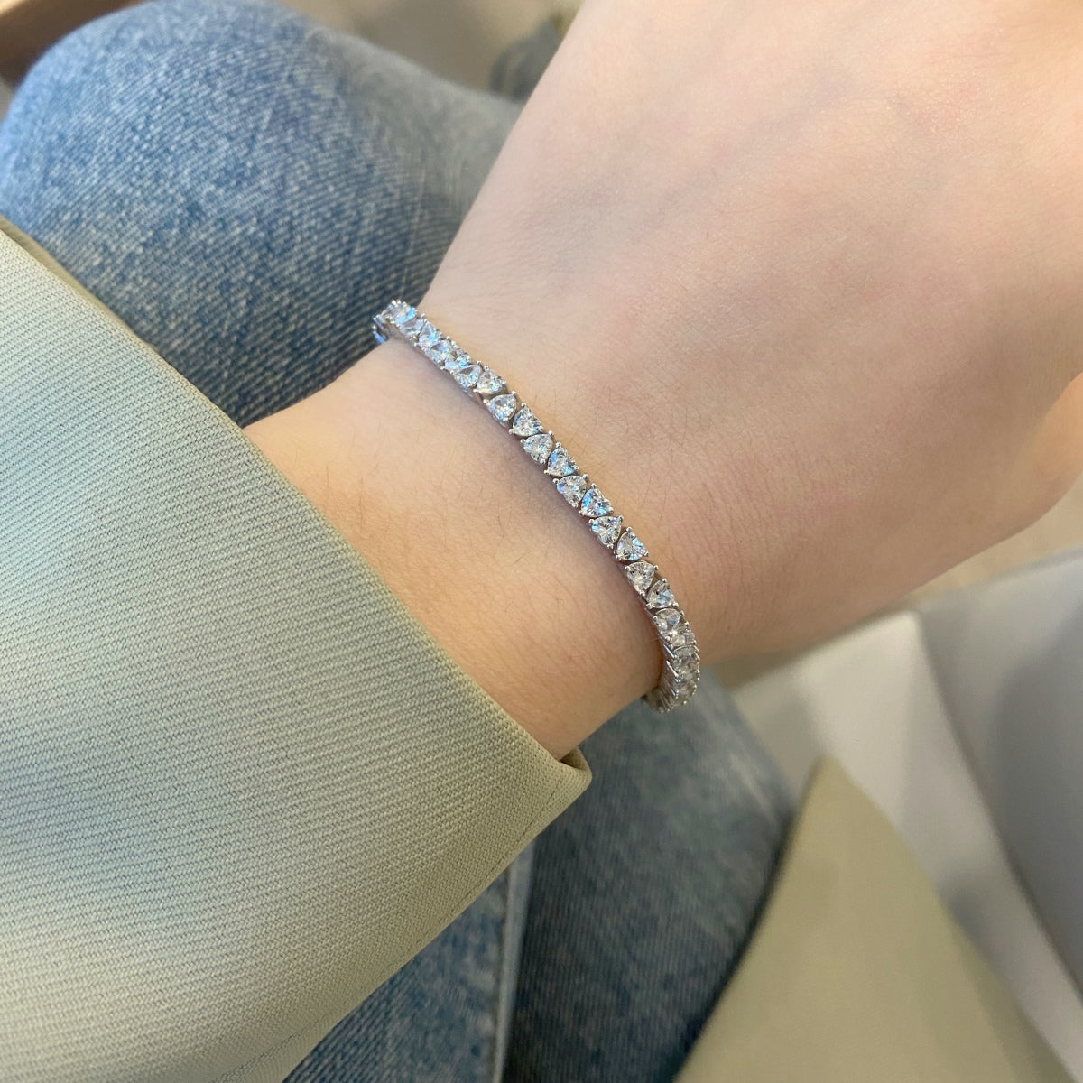 [AuraEcho]Dazzling Romantic Heart Shape Lover Bracelet