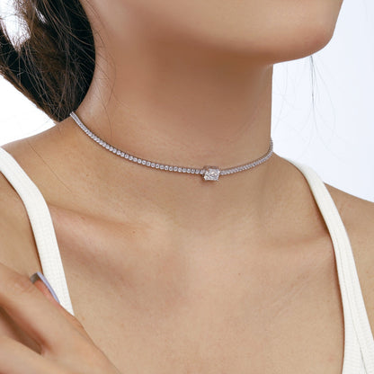 [AuraEcho]2.0 carat Ornate Emerald Cut Necklace