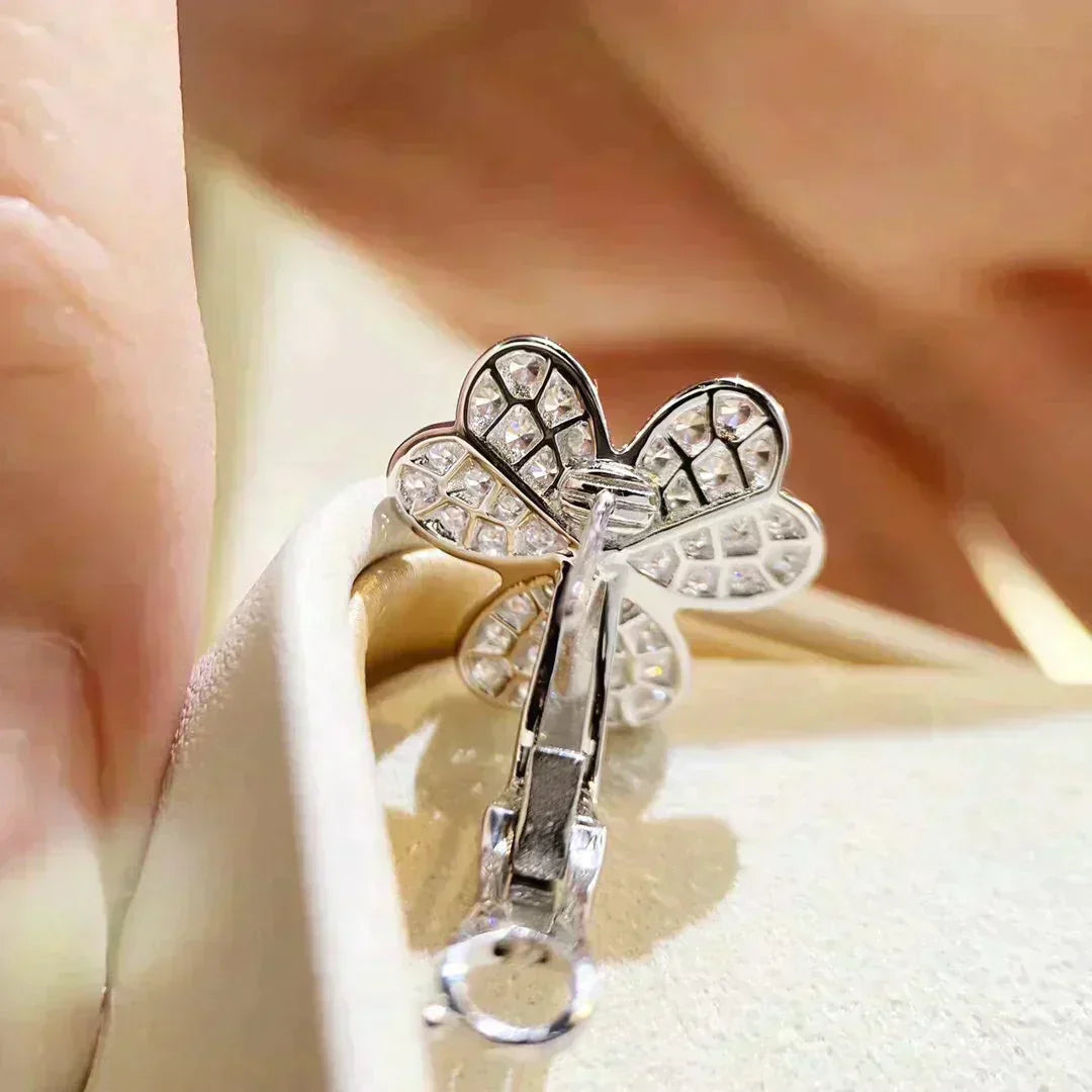[AuraEcho]CLOVER COMOS DIAMOND EARRINGS SILVER