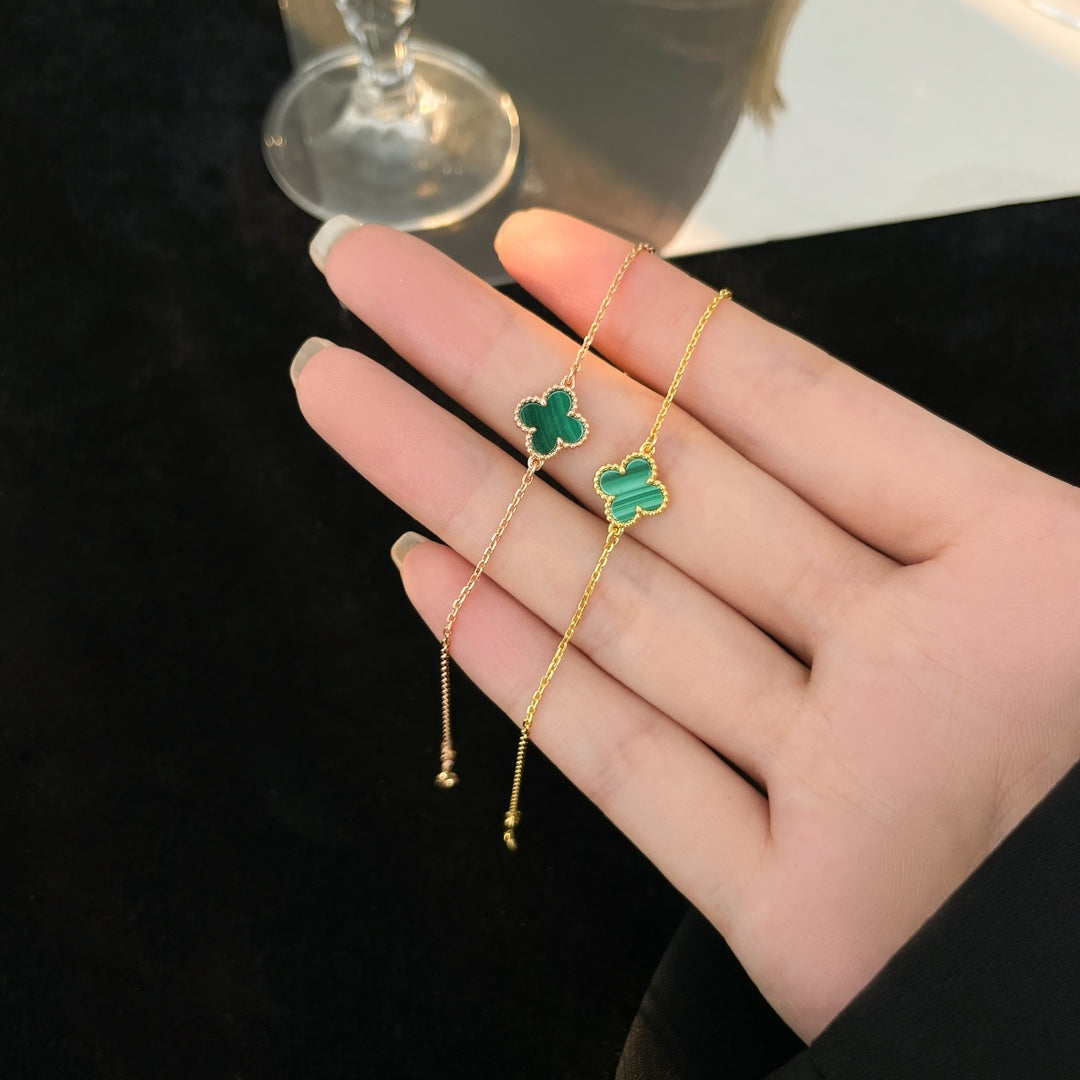 [AuraEcho]CLOVER BRACELET MALACHITE 1 MOTIF