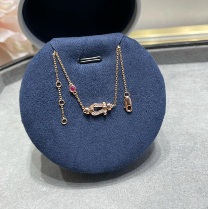 [AuraEcho]FORCE 10 DIAMOND CHAIN LINK PINK GOLD BRACELET