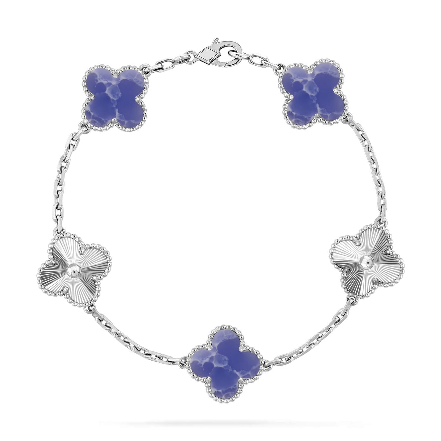 [Auraecho]CLOVER 5 MOTIF BLUE VEINS BRACELET COLLECTION