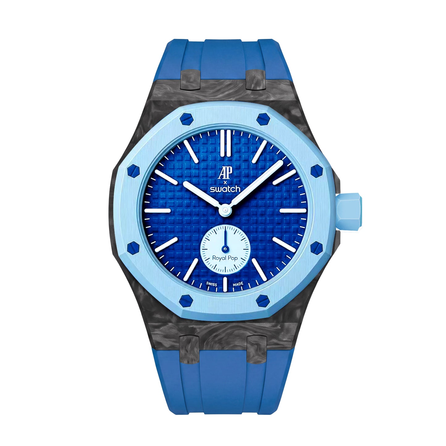 [AuraEcho]Royal Oak Pop Exclusive Carbon‑fiber Case & Silicone Strap