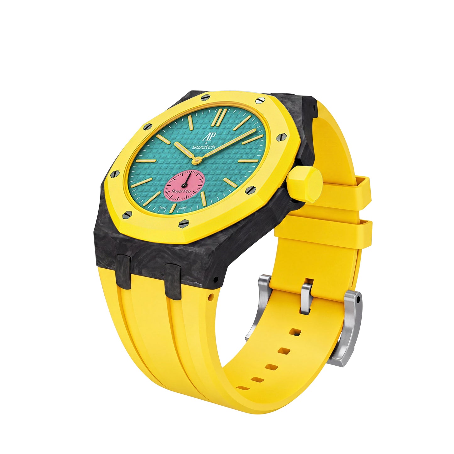 [AuraEcho]Royal Oak Pop Exclusive Carbon‑fiber Case & Silicone Strap