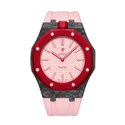 [AuraEcho]Royal Oak Pop Exclusive Carbon‑fiber Case & Silicone Strap