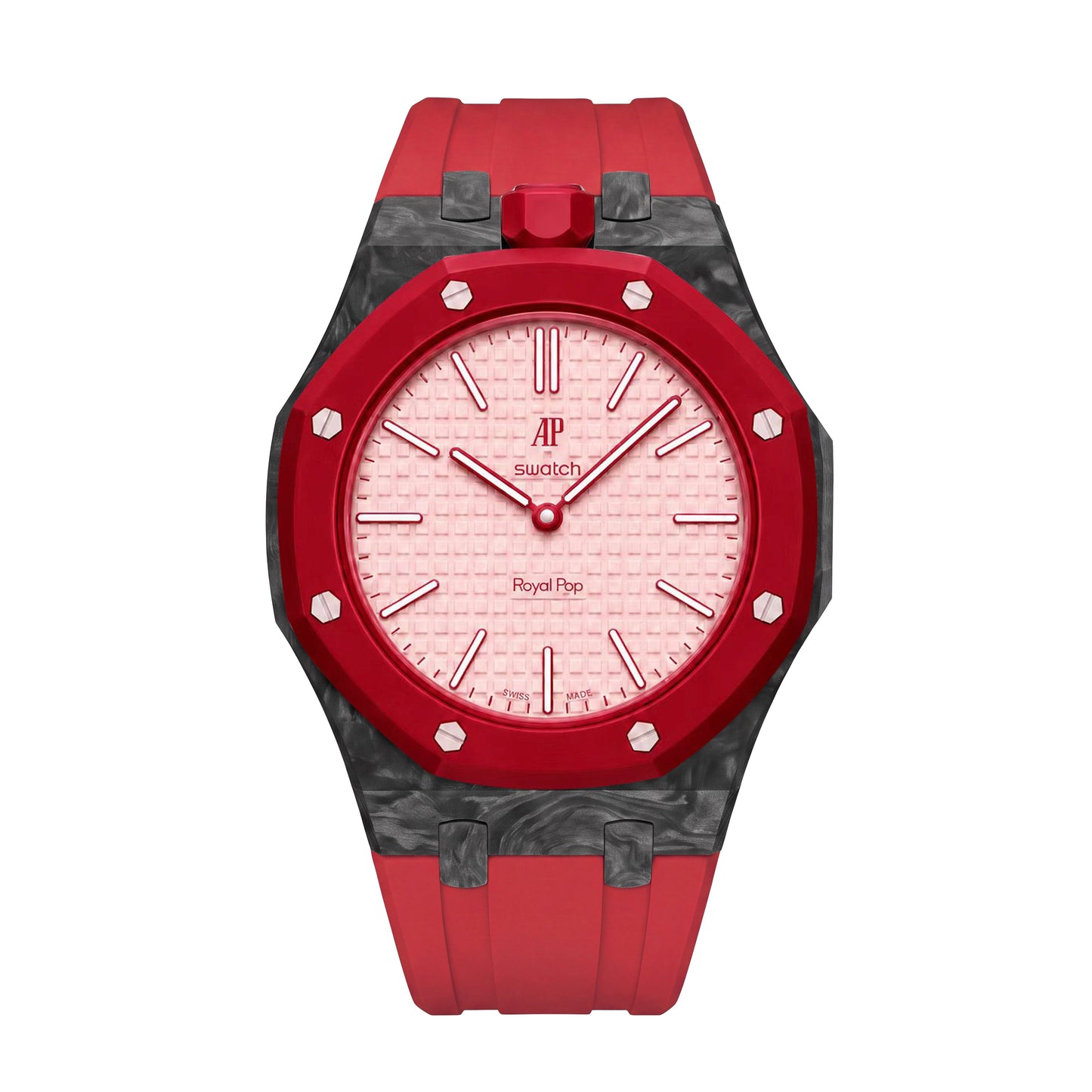 [AuraEcho]Royal Oak Pop Exclusive Carbon‑fiber Case & Silicone Strap