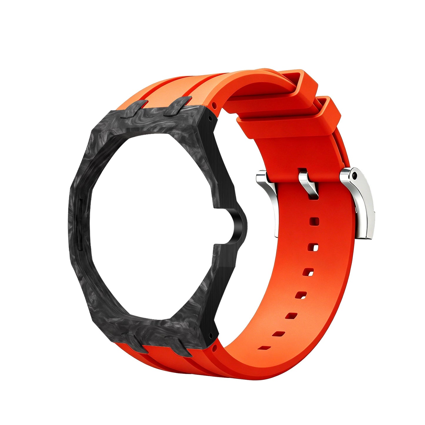 [AuraEcho]Royal Oak Pop Exclusive Carbon‑fiber Case & Silicone Strap