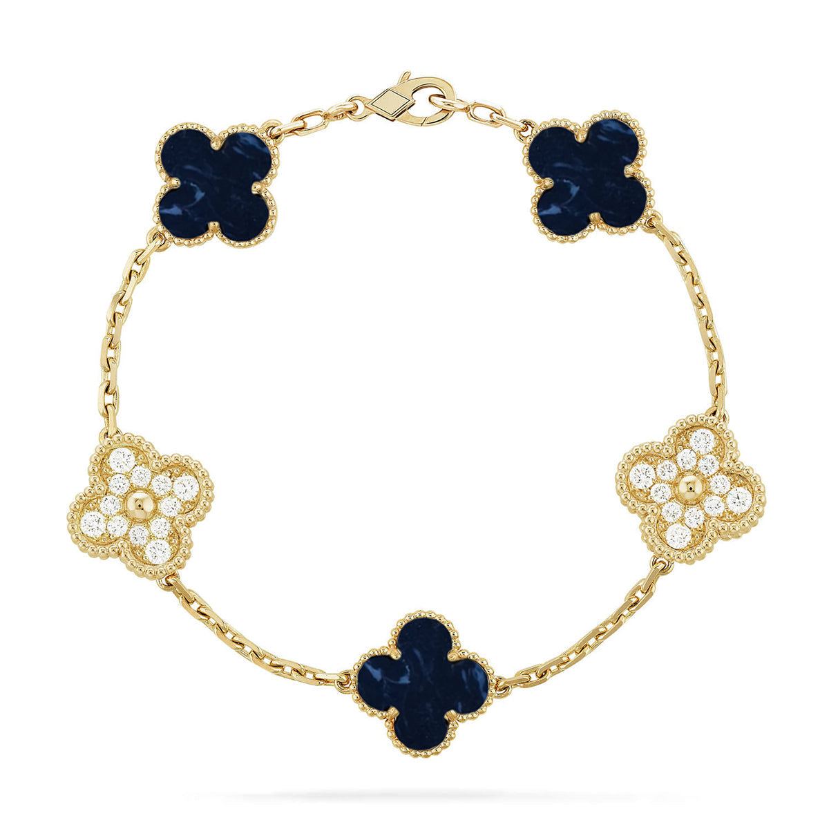 [Auraecho]CLOVER 5 MOTIF PIETERSITE BRACELET COLLECTION