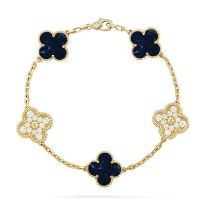 [Auraecho]CLOVER 5 MOTIF PIETERSITE BRACELET COLLECTION