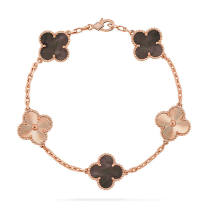 [Auraecho] CLOVER 5 MOTIF GRAY MOP BRACELET COLLECTION