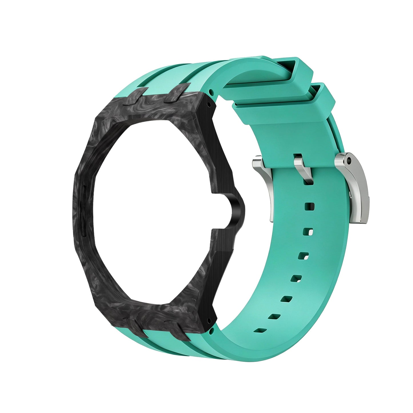 [AuraEcho]Royal Oak Pop Exclusive Carbon‑fiber Case & Silicone Strap