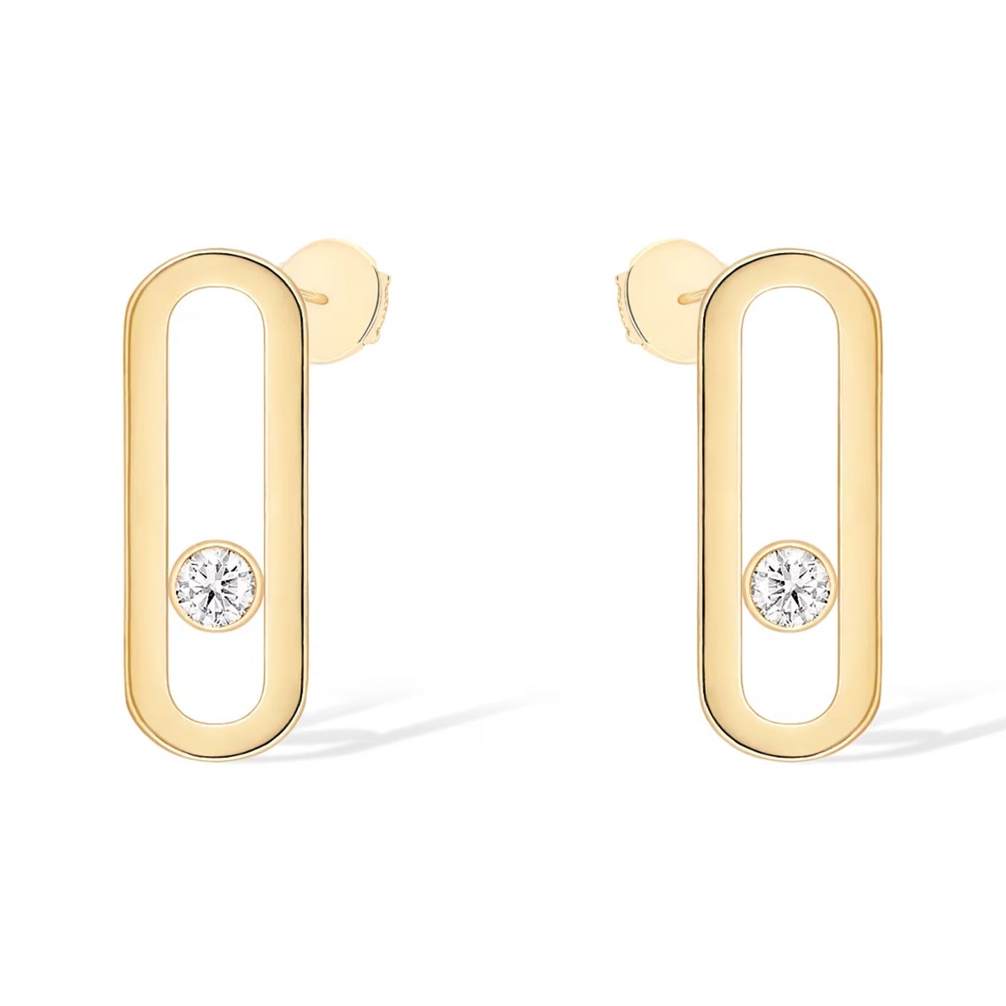 [AuraEcho]MOVE UNO SMALL 1 DIAMOND EARRINGS