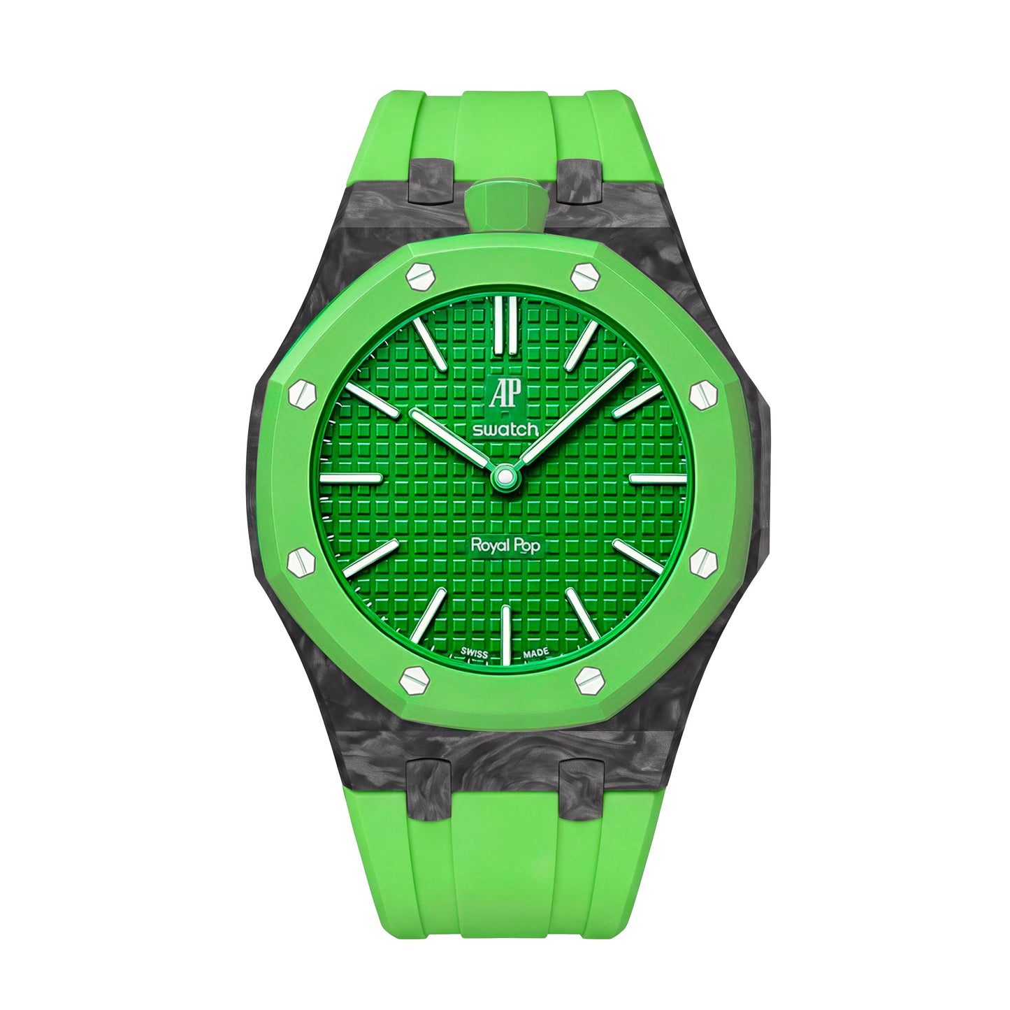 [AuraEcho]Royal Oak Pop Exclusive Carbon‑fiber Case & Silicone Strap
