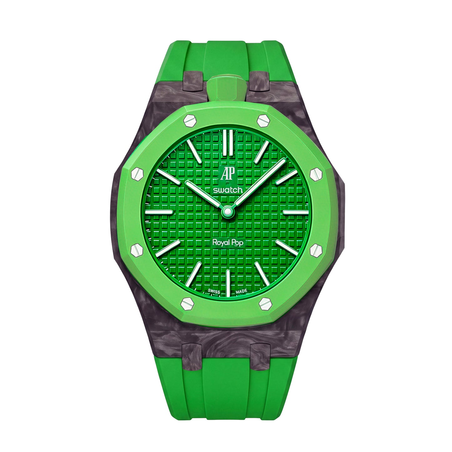 [AuraEcho]Royal Oak Pop Exclusive Carbon‑fiber Case & Silicone Strap