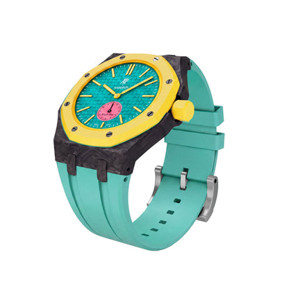 [AuraEcho]Royal Oak Pop Exclusive Carbon‑fiber Case & Silicone Strap