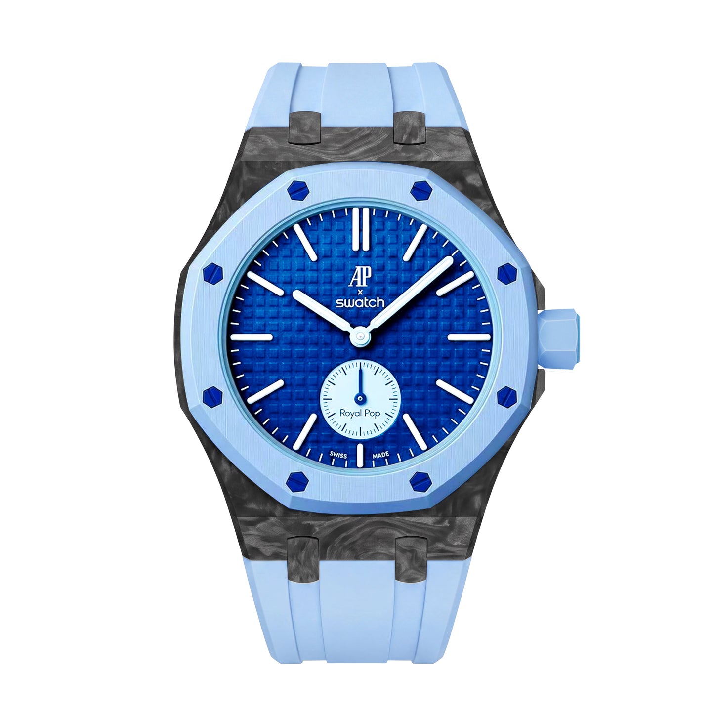 [AuraEcho]Royal Oak Pop Exclusive Carbon‑fiber Case & Silicone Strap