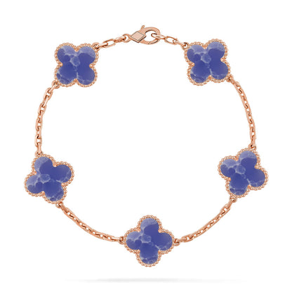 [Auraecho]CLOVER 5 MOTIF BLUE VEINS BRACELET COLLECTION