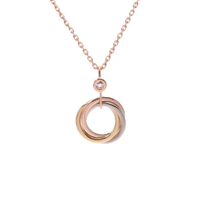 [AuraEcho]TRINITY SILVER GOLD PINK GOLD NECKLACE