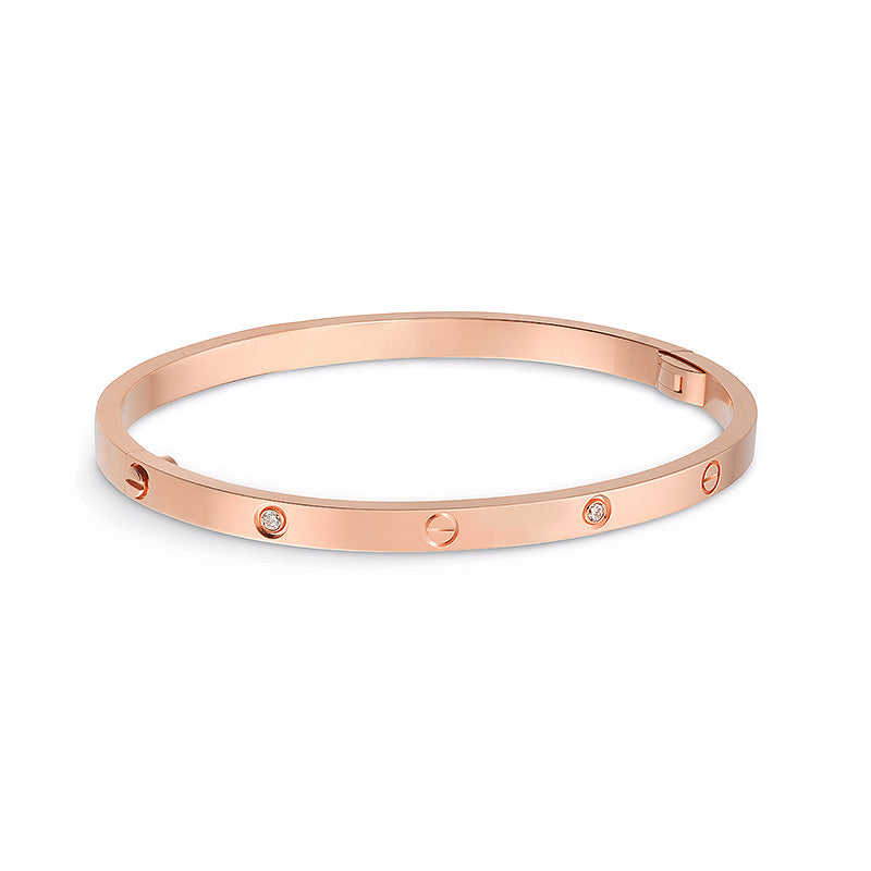 [AuraEcho]LOVE BRACELET 3.65MM 6 DIAMONDS