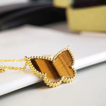 [AuraEcho] TIGER__ EYE BUTTERFLY NECKLACE