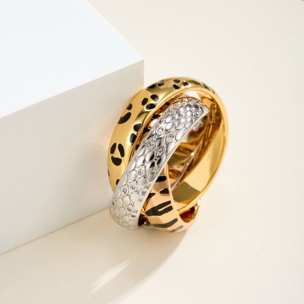 [AuraEcho] TRINITY  RING LEOPARD PRINT