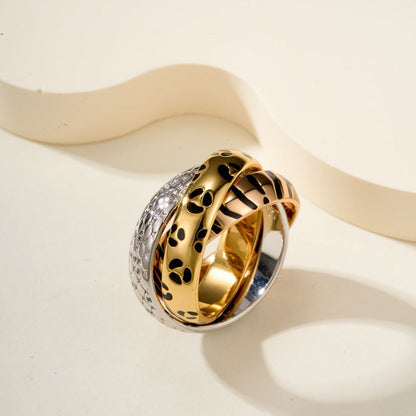 [AuraEcho] TRINITY  RING LEOPARD PRINT