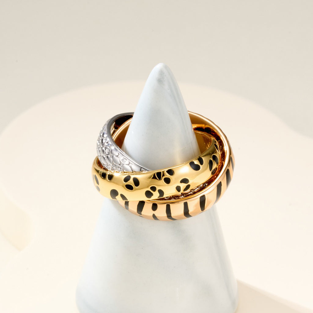 [AuraEcho] TRINITY  RING LEOPARD PRINT