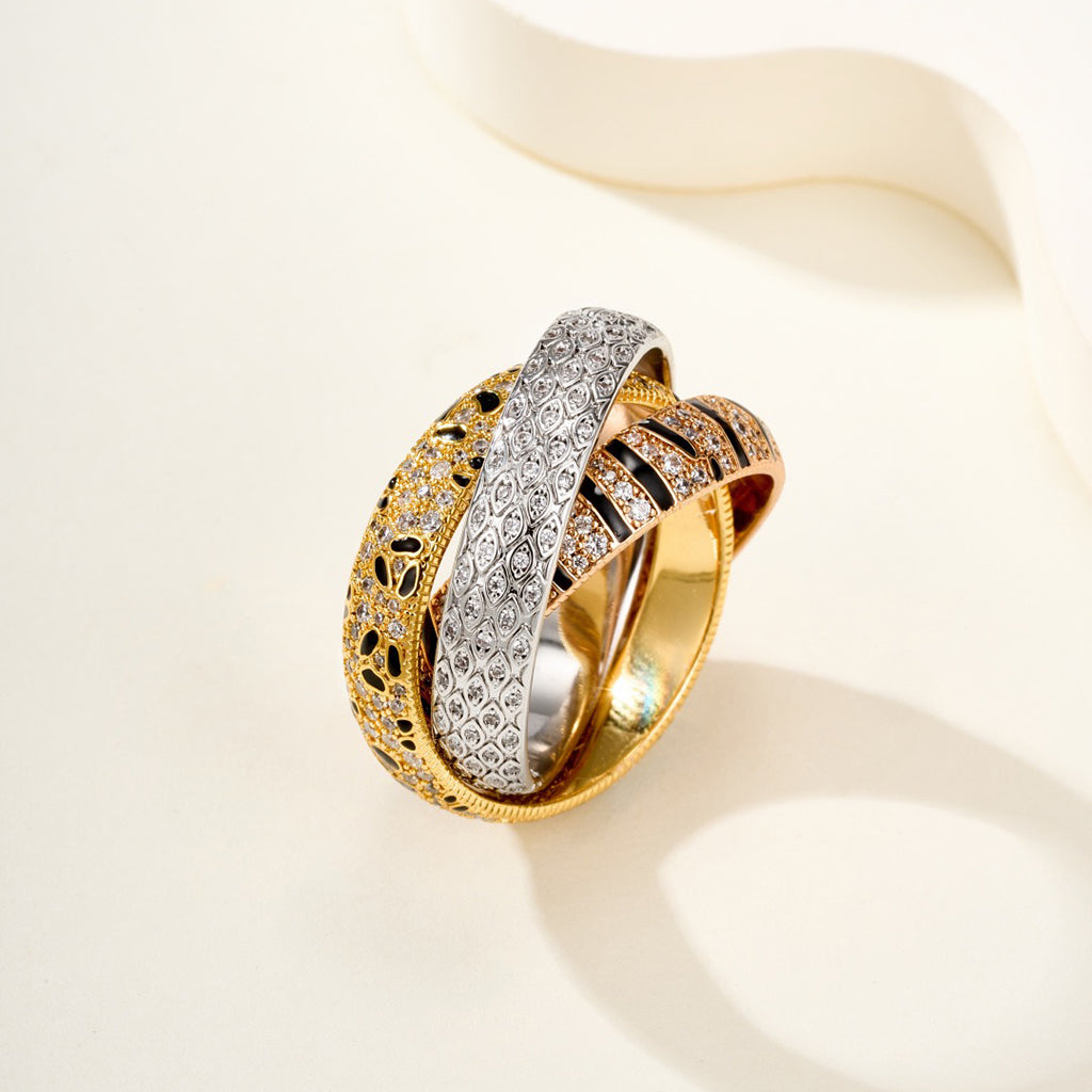 [AuraEcho] TRINITY  RING LEOPARD PRINT