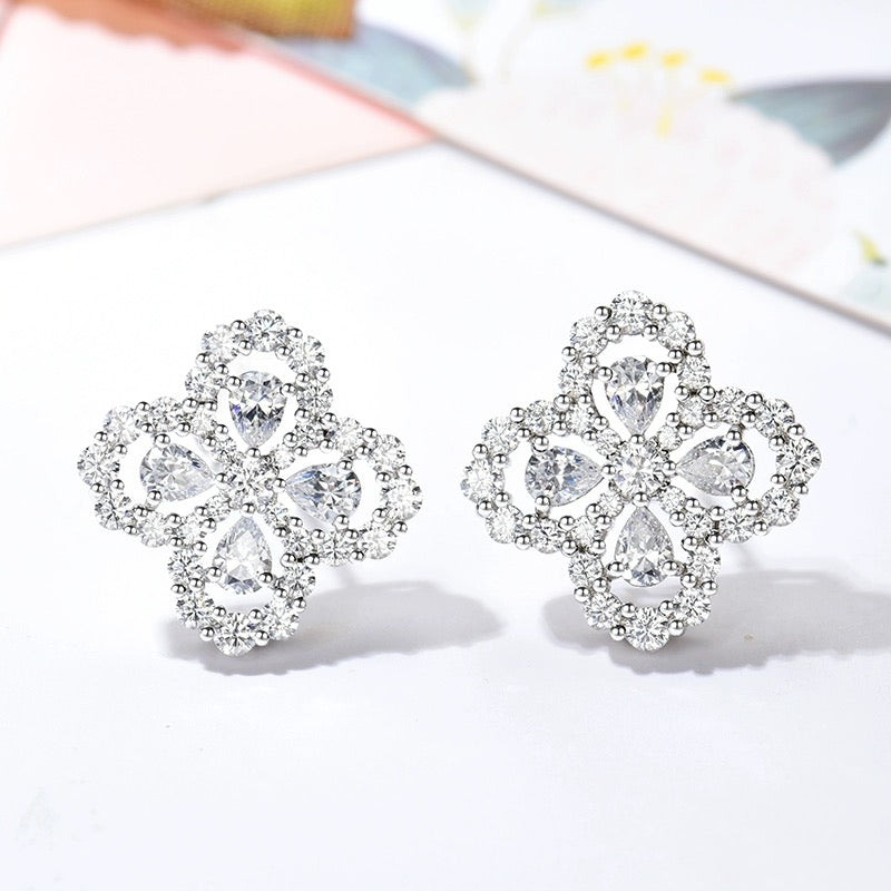[AuraEcho]LOOP EARRINGS FULL MOTIF DIAMOND 16MM
