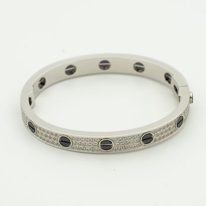 [AuraEcho]LOVE BRACELET 6.1MM DIAMOND-PAVED CERAMIC
