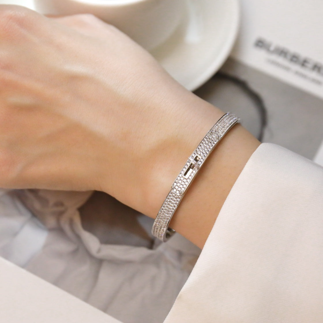 [AuraEcho]KELLY BRACELET DIAMOND PAVED