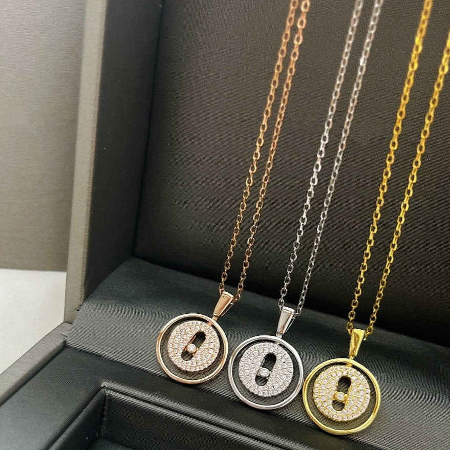 [AuraEcho]LUCKY MOVER PM PAVED NECKLACE
