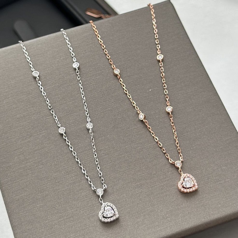[AuraEcho]JOY HEART DIAMOND NECKLACE