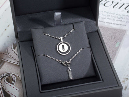 [AuraEcho]LUCKY MOVE PM NECKLACE SILVER DIAMOND