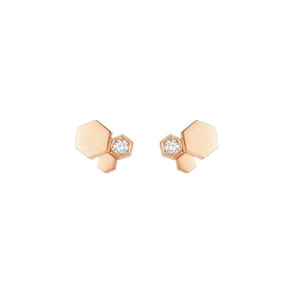 [AuraEcho]BEE LOVE PINK GOLD DIAMOND EARRINGS