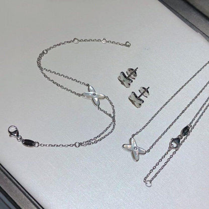 [AuraEcho]JEUX BRACELET WHITE MOP SILVER 1 DIAMOND