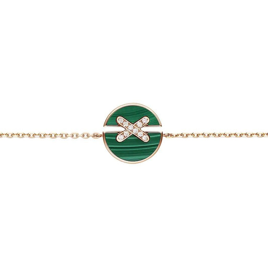 [AuraEcho]JEUX DE BRACELET MALACHITE PINK GOLD DIAMONDS