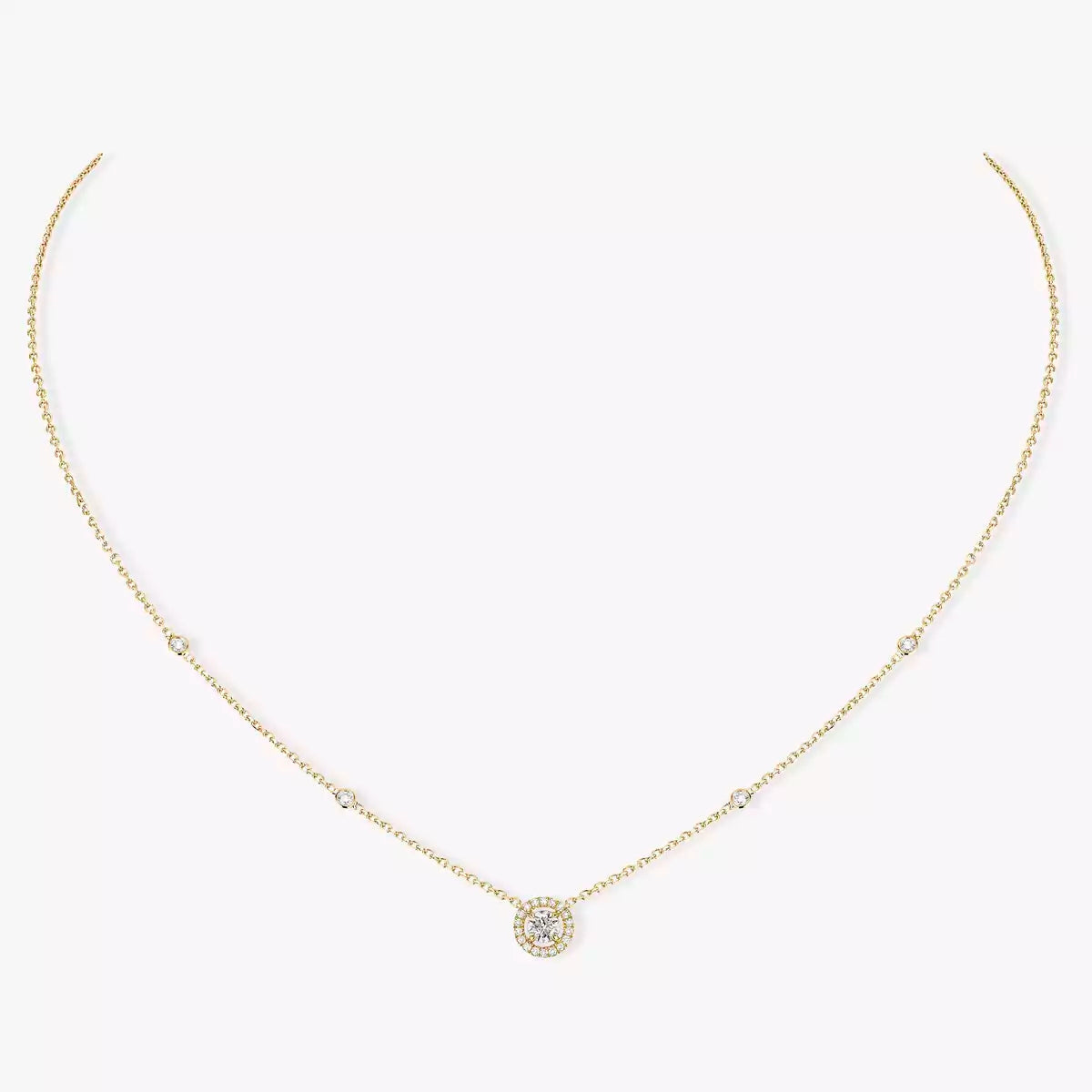 [AuraEcho]Diamond Necklace 0,20ct Brilliant Shape Joy