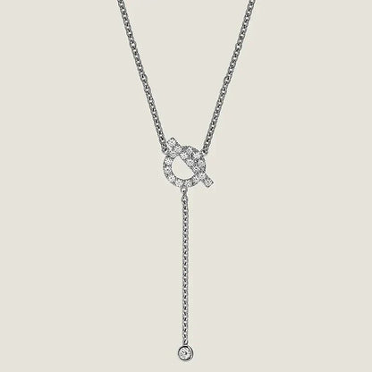 [AuraEcho]FINESSE SILVER DIAMOND NECKLACE