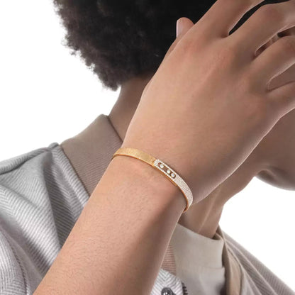 [AuraEcho]Move Noa Ciselé half pavé bangle