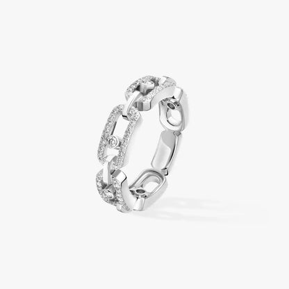 [AuraEcho]Move Link Pave_-Set Diamond Ring in Gold