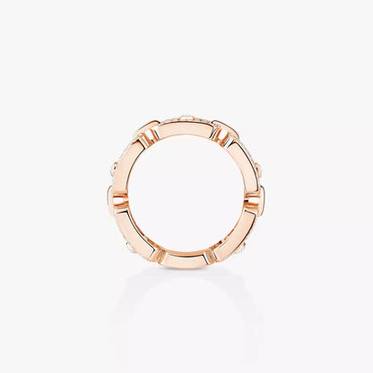 [AuraEcho]Move Link Pave_-Set Diamond Ring in Gold