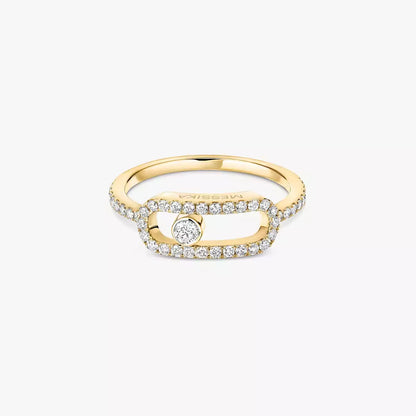 [AuraEcho]Move Uno Diamond Ring in Gold