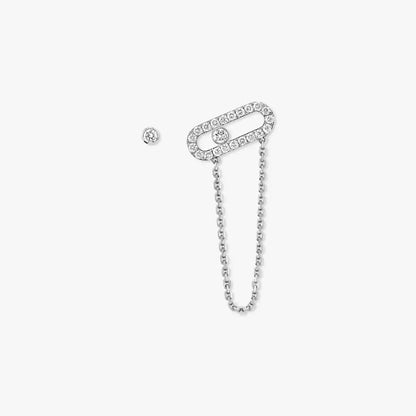 [AuraEcho]Move Uno Diamond Earrings